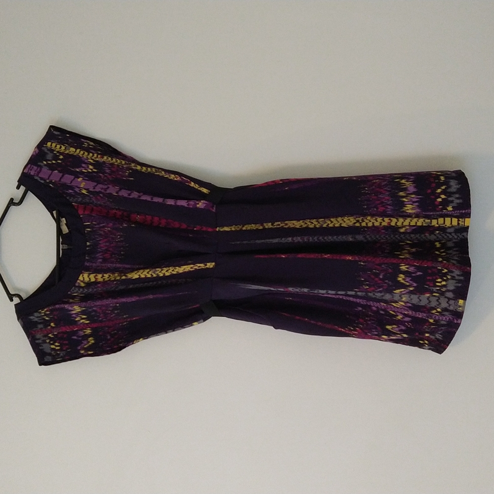 Like New Dress - Purple Cap Sleeve, Zip Back, Sash Tie with pockets Size S